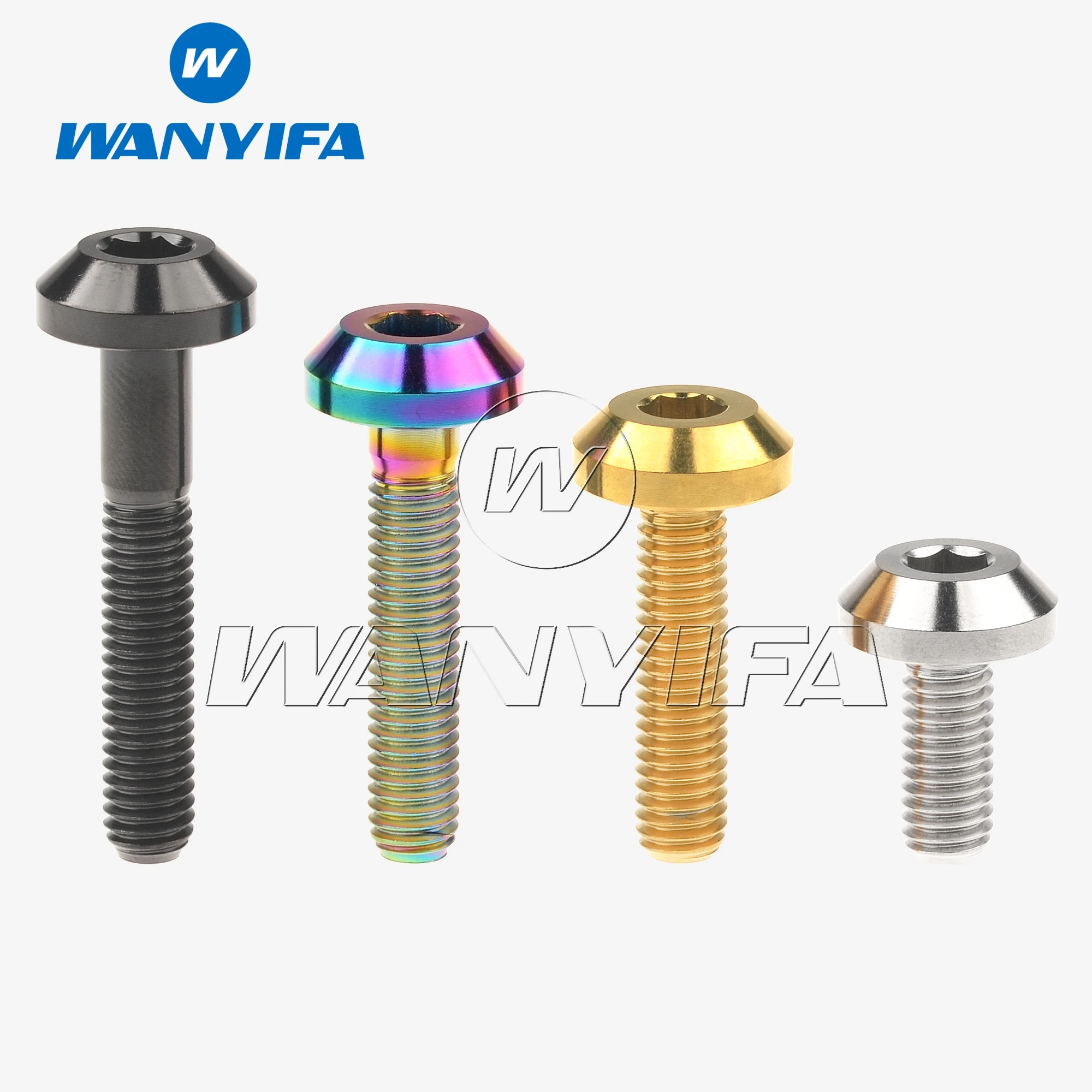 

Wanyifa Titanium Ti Bolt M6x12 15 20 25 30 35mm Allen Key Head Screw for Bicycle Motorcycle Brake