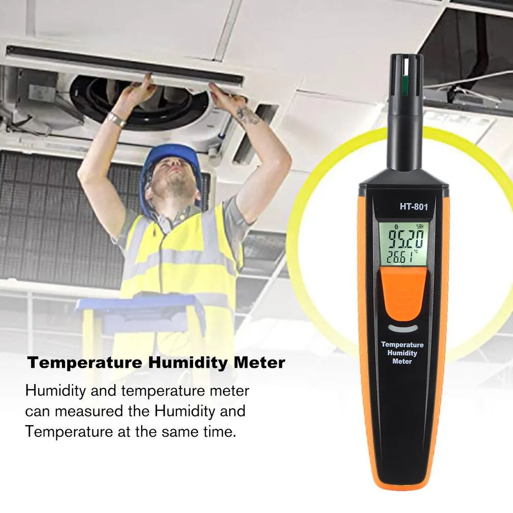 Digital Temperature &amp Humidity Meter Datalogger Tester Thermometer Hygrometer Dew point Wet bulb Hermometer FHT-801 | Инструменты