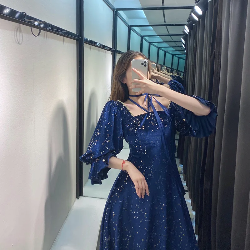 

Dress Women 2020 Popular Fashion Flare Sleeve Zippers Women Clothes Dress Women