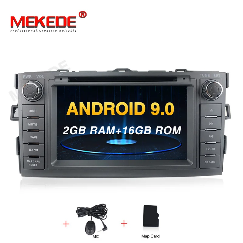 PX3 DVD MEKEDE Android9.0 4G ram 64G rom RDS автомобильный мультимедийный плеер для toyota auris 2008-2012 Автомобильный gps навигатор радио wifi Casstee - Цвет: PX3 DVD