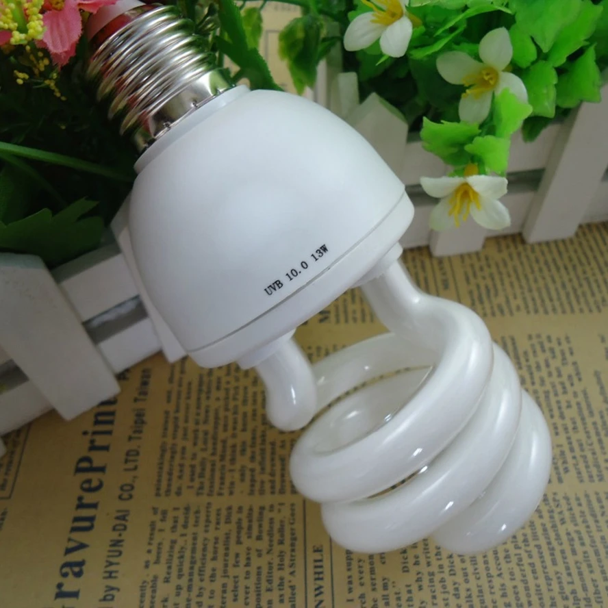 Компактная флуоресцентная лампа для рептилий Vivarium 10 0 UVB UVA UV CFL 26 Вт E27 винтовая
