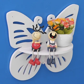 

Butterfly Shape Storage Rack Wall Shelf Housekeeper Mounted Bathroom Kitchen Wall Storage Rack Holder Shelf