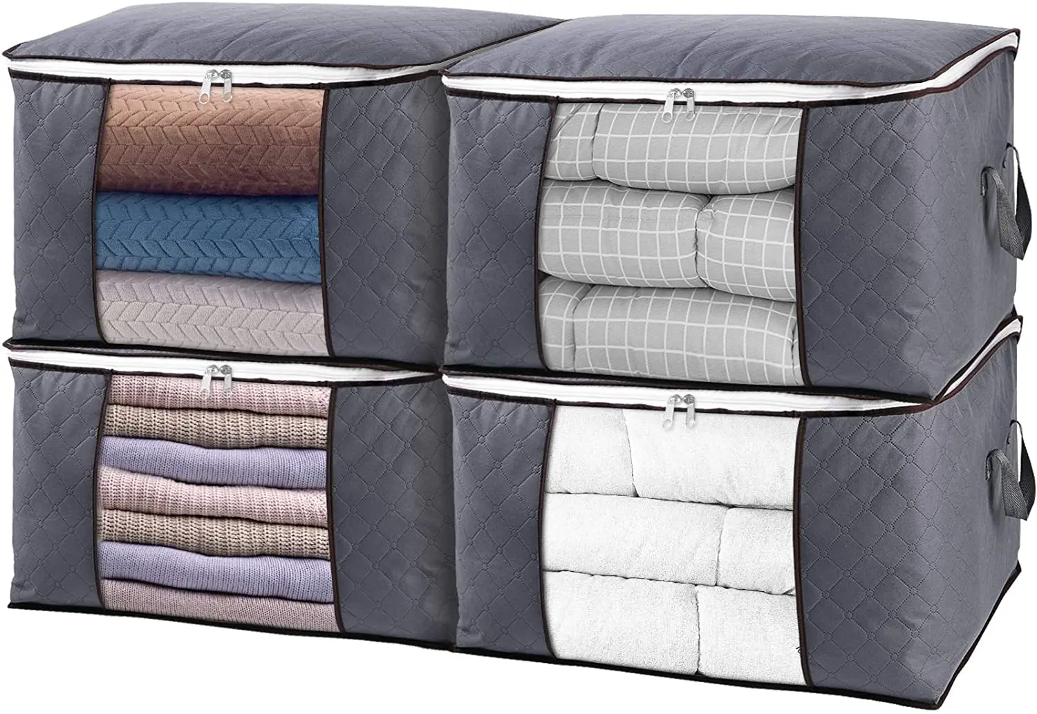 Foldable Comforter Storage Bag Large Organizers Linen Clothing Storage