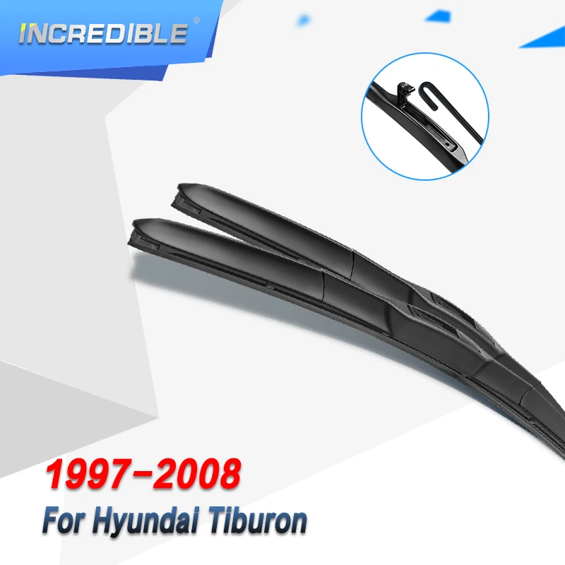 

INCREDIBLE Hybrid Wiper Blades for Hyundai Tiburon Fit hook Arms