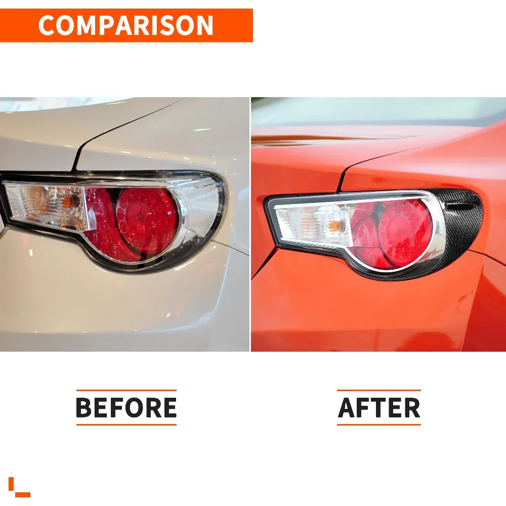 カーボンファイバーフロントランプまぶたヘッドライトエクステリアトリムカバーステッカートヨタGT86FT86スバルBRZ20122016