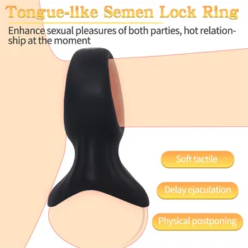 Reusable Penis Ring Scrotum Bondage Cock Ring Sex Toys For Men Chastity Cage Testicle Bondage Lock Ring Adult Sex Product Shop 2