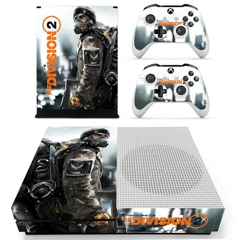 Наклейки Tom Clancy's The Division 2 s для Xbox One S, Стикеры для Xbox one Slim Console и два контроллера - Цвет: YS-xboxoneS-2092