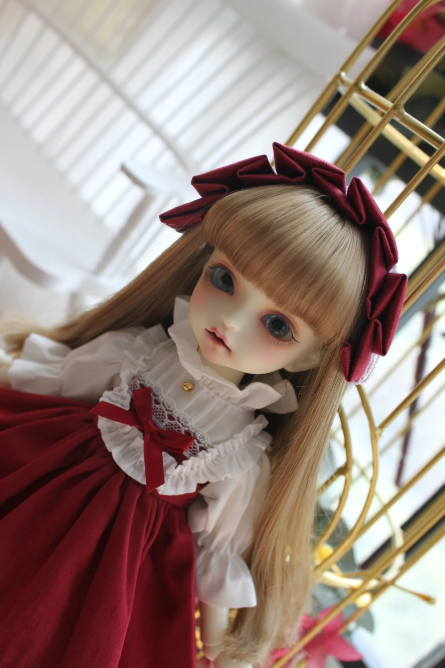 1/3 1/4 BJD SD кукольная одежда Красный Лолита платье костюм для 1/3 1/4 кукольная одежда для вечерние