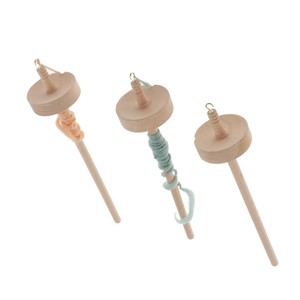 Classic Wooden Drop Spindle Hand Top Whorl Spin Tool Craft 12.6' Length Classic Wooden Drop Spindle Hand Top Whorl Spin Tool Craft 12.6' Length