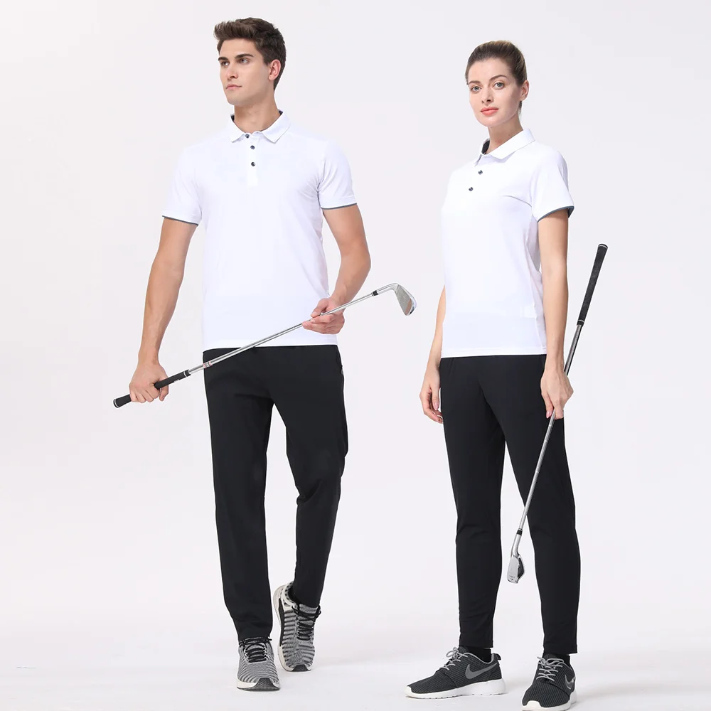 2021 nowe letnie koszule golfowe mężczyźni koszulka z krótkim rękawem Golf ubrania oddychające szkolenia szybkie pranie T Shirt do golfa outdoorowe nosić na co dzień
