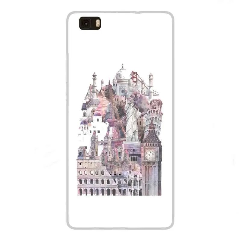 funda MUCHOYBUENO compatible HUAWEI P8 LITE 2015 4G gel tpu carcasa personalizada dibujo antigolpes TRAVEL 008 estuche|Fundas para teléfono| - AliExpress