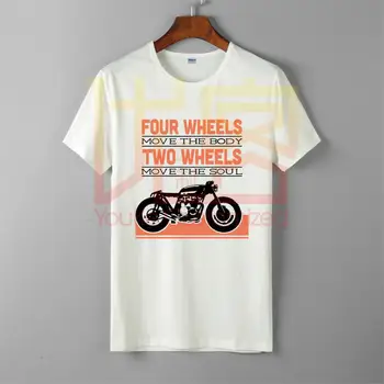 

men's Cafe Racer Honda Gentlemans Ride Two Wheels Move the Soul O-Neck 100% cotton custom printed T-Shirt Tops Tee