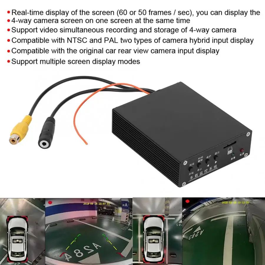Автомобильный Камера рекордер Dash Cam 360 градусов панорамный вид система DVR вождения Камера ночной вид без светового 423C автомобильные аксессуары