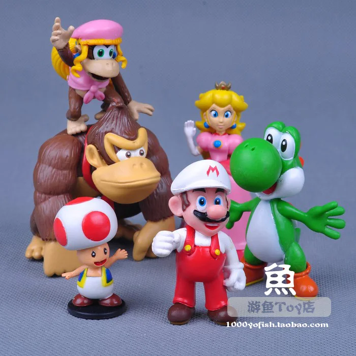 

Animation Garage Kid Super Mario Bros Collection Toys: Action Figure PVC Dolls Peach Yoshi King Kong Model Decoration Best Gifts