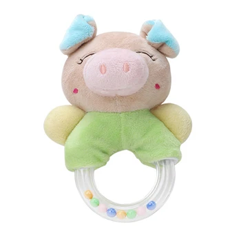 

Cute Baby Rattle Toys Pig Plush Baby Rattles Cartoon Stuffed Animal Pig Hand Rattle Infant Soft Toys Hand Bells