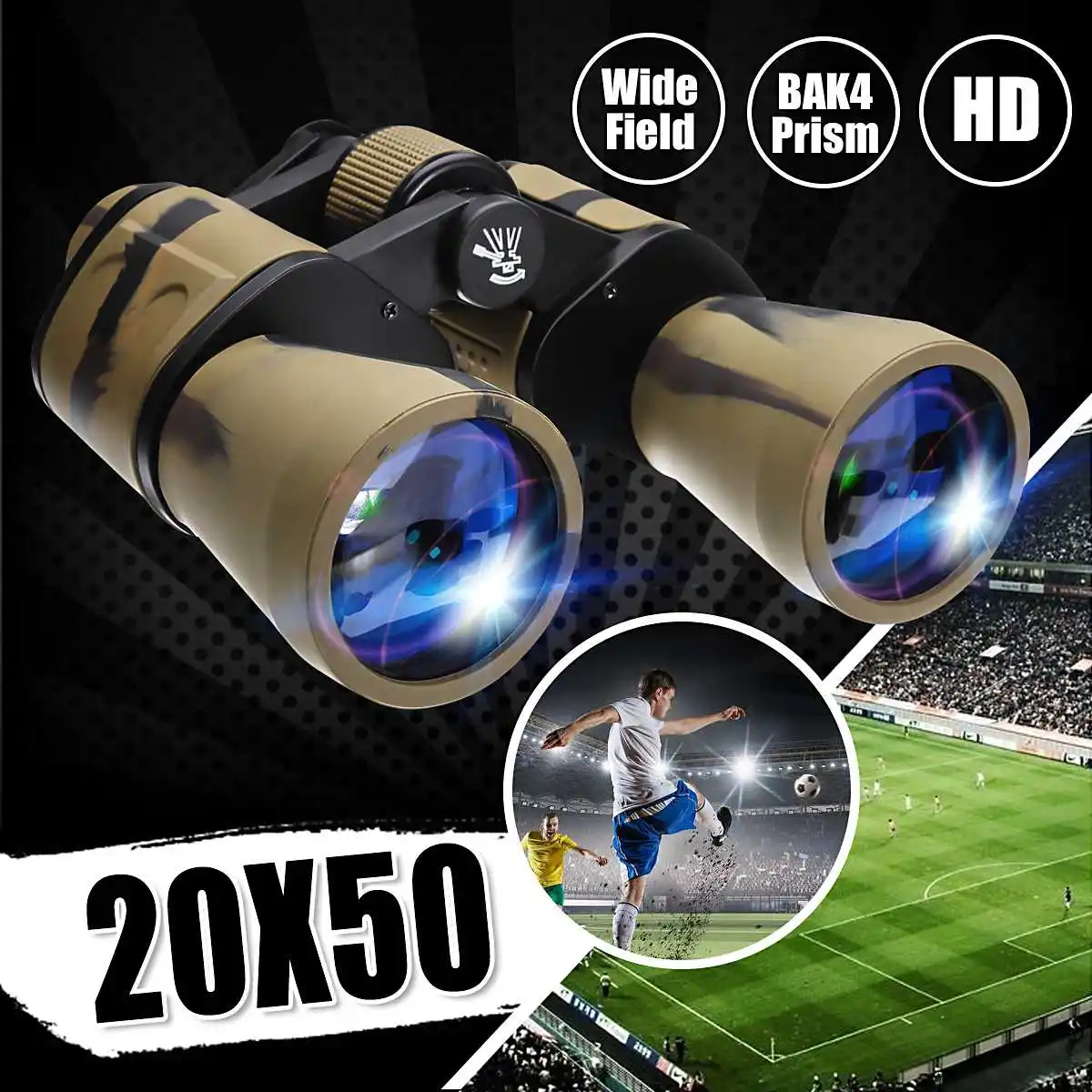 Telescope Pocket Large Wide-Angle Large Field of View high-Definition Low-Light Night Vision Binoculars Outdoor Sports Travel Mountaineering Portable Telescope