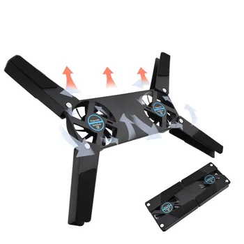 

Portable Notebook Cooler Foldable Laptop Cooling Fan USB Quiet Laptop USB Dual Fan Cooling Pad Foldable Computer Notebook Air
