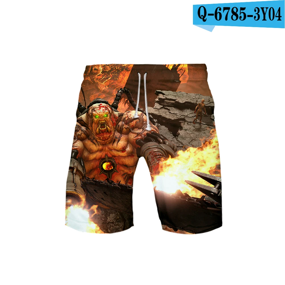 Doom Eternal 3D карман быстросохнущие плавки шорты для мужчин одежда для плавания Мужской купальный костюм плавки летняя пляжная одежда для серфинга - Цвет: 3D