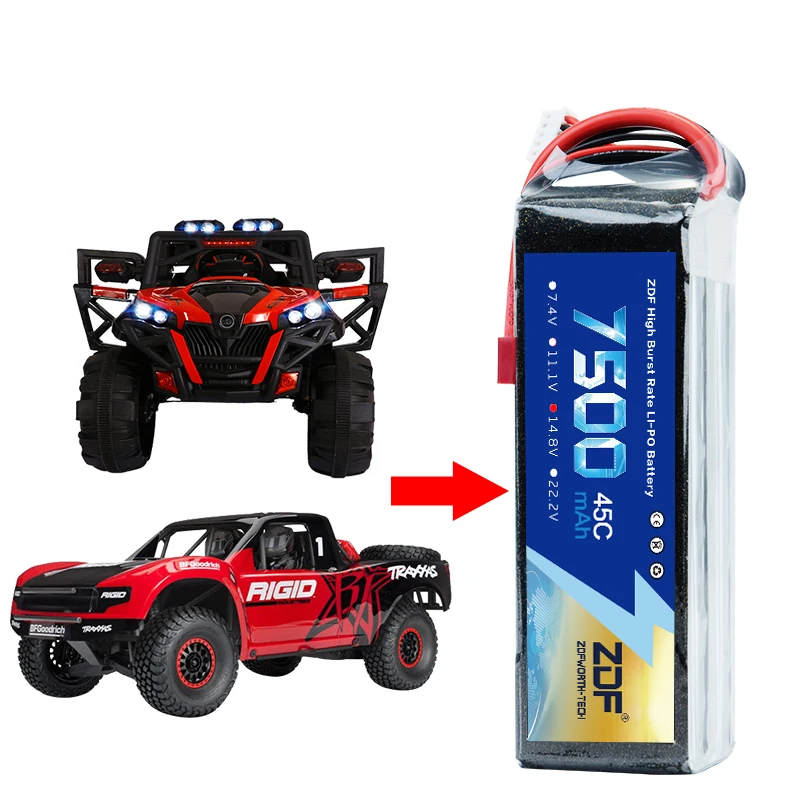 ZDF Bateria AKKU 4S 14,8 V 7500mah 45C LiPo батарея Tplug/XT60/EC5/TRX для RC вертолет самолет автомобиль Лодка
