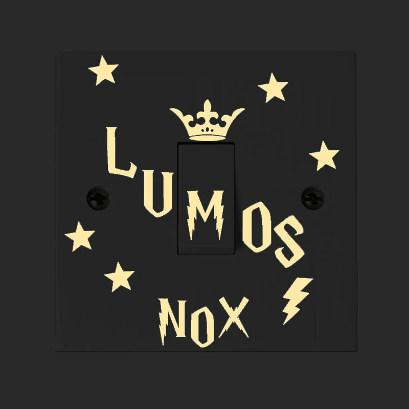 Мультфильм DIY Lumos nox люминесцентный Переключатель стикер светится в темноте звезда Наклейка на стену s для детской комнаты украшение домашний декор - Цвет: orange light 04