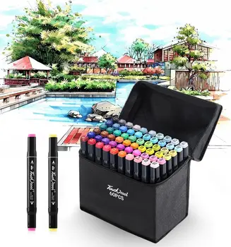 

Markers 12/24/36 Color Sketch Art Marker Pen Double Tips Alcoholic Pens For Artist Manga Markers Art Supplies School Standard