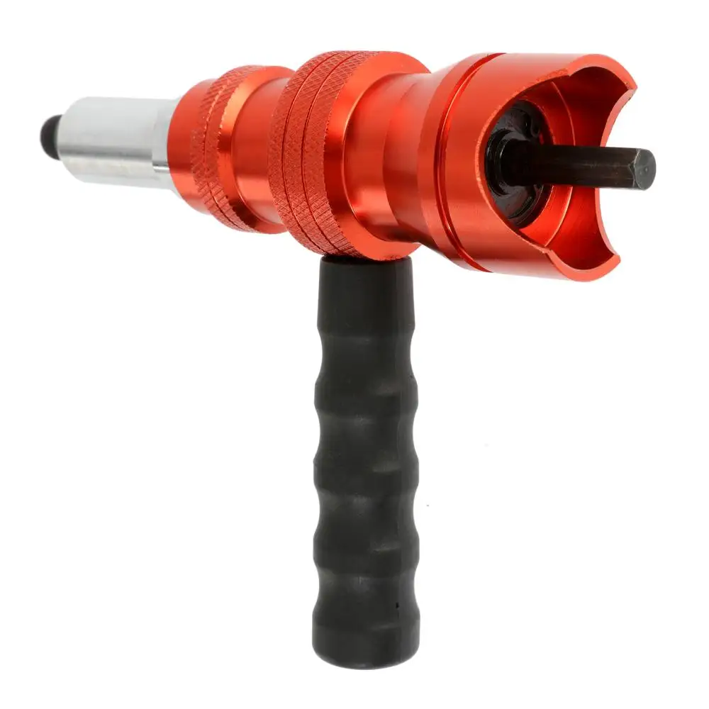 Electric Rivet Gun Drill Nut Riveting Tool Cordless Riveting Riveter Adapter Kit Rivet Nut Gun Drill Adapter with 200 Rivets