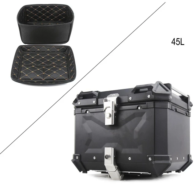 Coffre à Bagages Arrière Étanche en Aluminium pour Moto, Boîte à Outils  avec Verrouillage à Clé, 100L, 80L, 65L, 55L - AliExpress