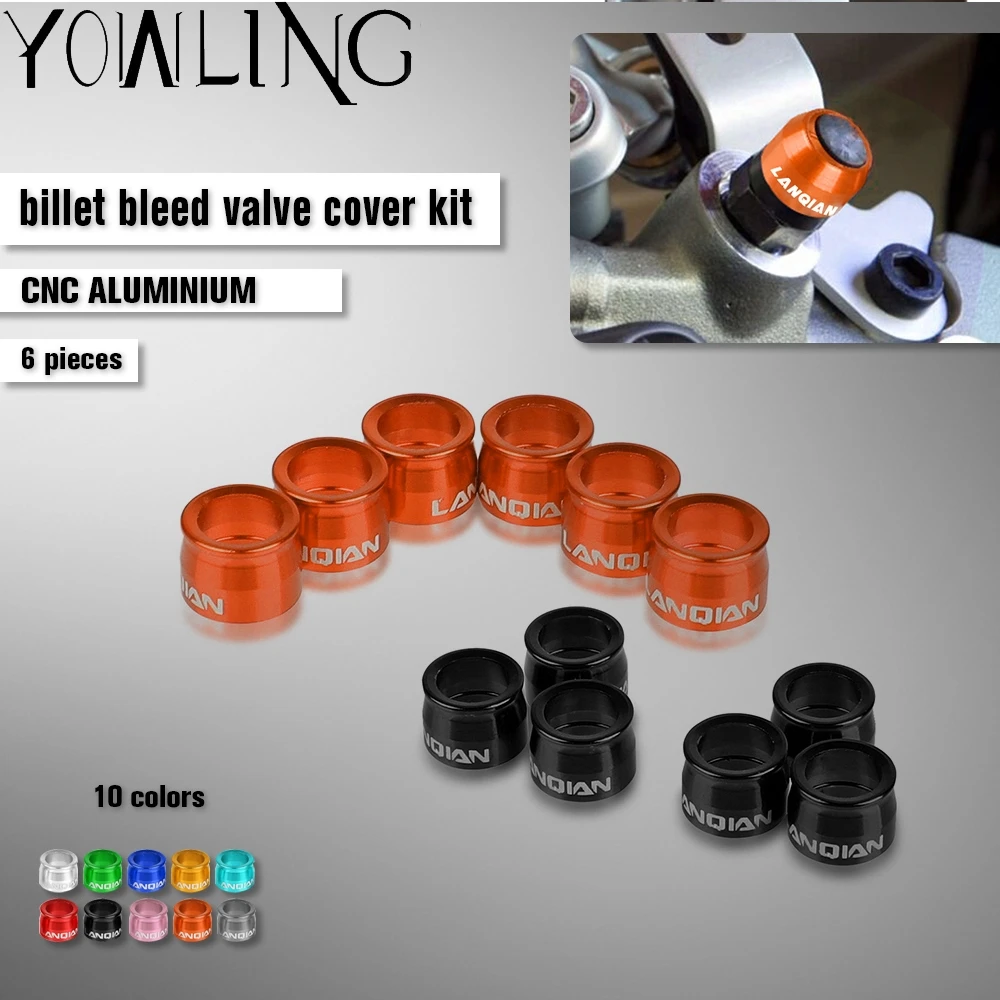 

For Adventure 1290 R Super Adventure RC1190 8 R Supermoto 950 SMR/SMT CNC Billet Bleed Valve Cover Kit Caliper Master Cylinder