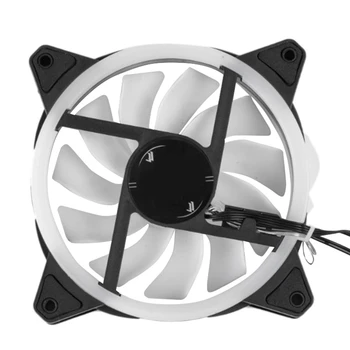 

RGB Chassis Fan 120mm Cooling Cooler Fan with Controller for Computer Discoloration Colorful Cooling Chassis Fan 2 Pcs