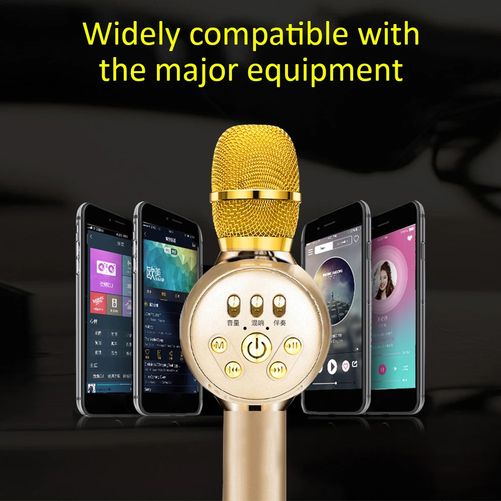 Высококачественный беспроводной Bluetooth микрофон ручной конденсаторный Magic для