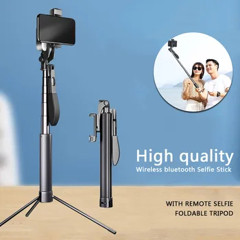 

L08 Wireless Bluetooth 3 in 1 Selfie Stick Foldable Mini Tripod Expandable Monopod with Remote Control for Smartphone Tiktok
