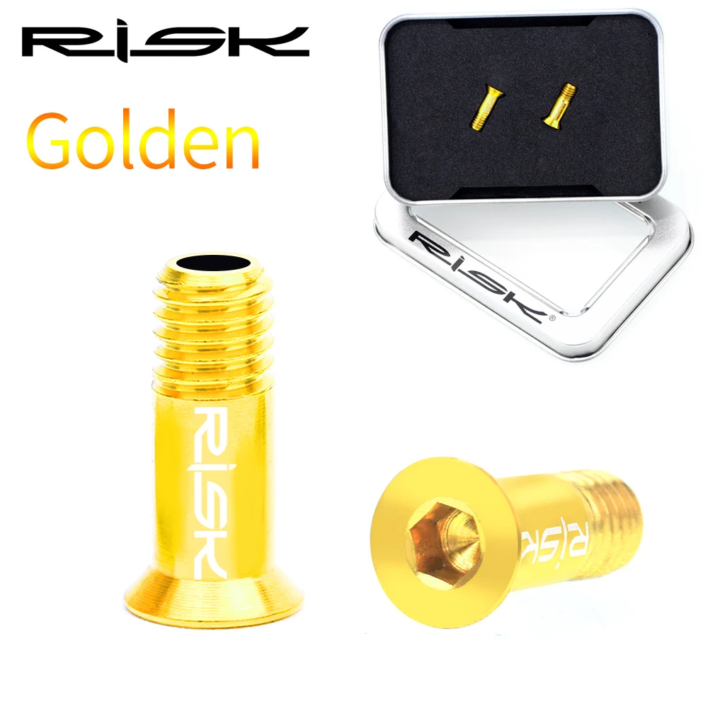 RISK 2 шт Дорожный/горный велосипед выдолбленный M5x14.2 задний переключатель шкив Jockey колеса крепежные болты SL винт Титан