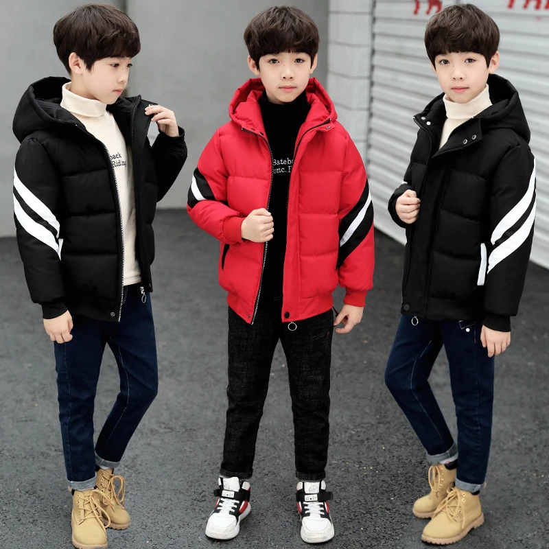 Los niños Parka chaqueta de invierno niños abrigo ropa niños de algodón traje de nieve gruesa con capucha 4 5 6 7 8 9 10 11 12 13 años|Chaquetas de plumón y parkas| - AliExpress