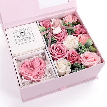 

Artificial Flower Gift Box Gift Rose Creative Soap Soap Flower Gift Box Surprise Box Valentine's Day Birthday Gift