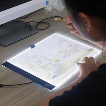 

A4 LED Drawing Tablet Digital Graphics Pad LED Light Box Copy Board Pad Art Diamond Painting Scrapbook Embroidery Tools