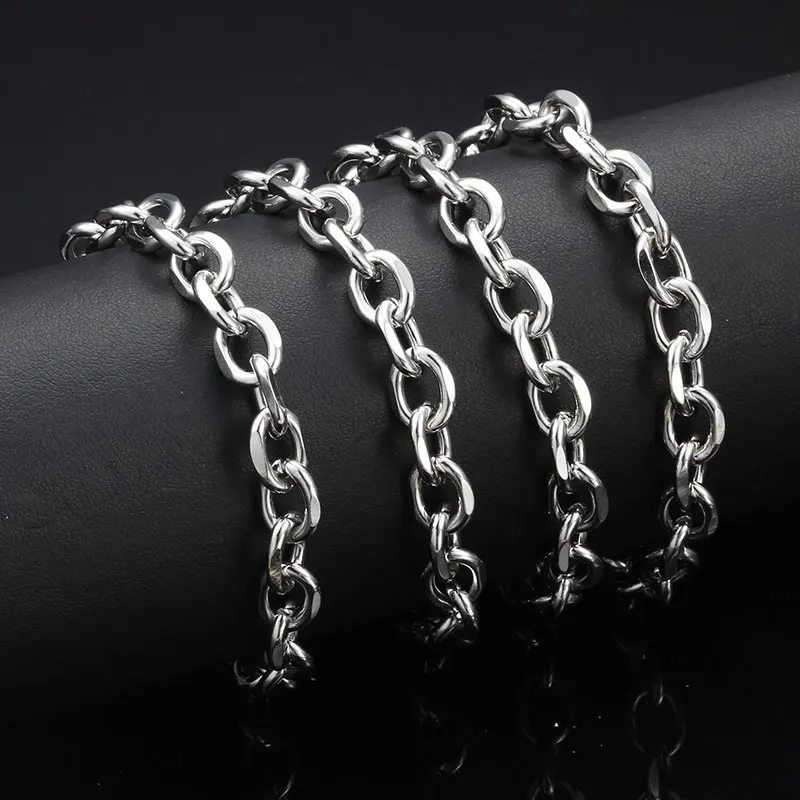 1meter Stainless Steel Chains for Jewelry Making DIY Rolo Cable Link Chains  Necklace Bracelet Handmade Accessories Wholesale