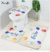 Zeegle 3pcs Bath Mat Set Anti-slip Bathroom Carpet Kitchen Rug Absorbent Indoor Mat Hallway Carpet Washable Bathroom Rug Set