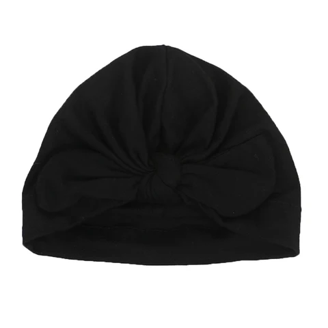 Cotton Baby Hat Baby Girl Hat With Bow Knot Infant Beanie Solid Color Big Bowknot Cap For Girls Boy Kid Hats Accessories