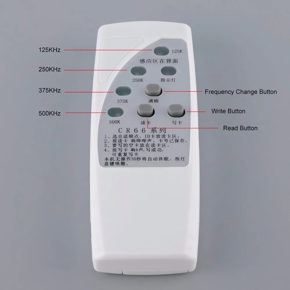 RFID ID Card Copier 125/250/375/500 KHz CR66 RFID Scanner Programmer Reader Writer Duplicator With light Indicator Sensitive RFID ID Card Copier 125/250/375/500 KHz CR66 RFID Scanner Programmer Reader Writer Duplicator With light Indicator Sensitive