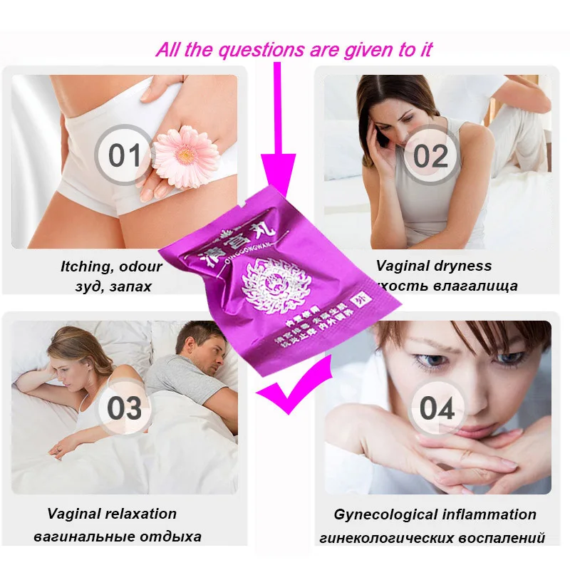 Menstrual Tampons 10Pcs/Set Chinese Herbal Tampon for Women Clean Point Tampons Vaginal Detox Pearls THJ99