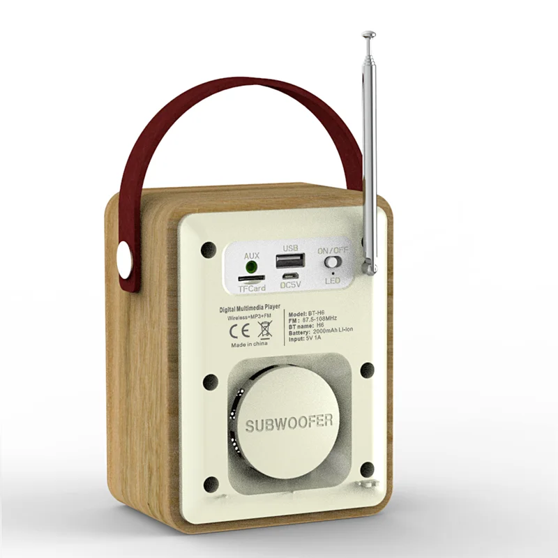 Цифровой fm радио многофункциональный MP3 плеер деревянные часы Ручка Портативный