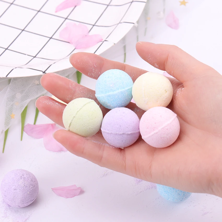 1PC Organic Bath Salt Body Essential Oil Bath Ball Body Skin Whitening Ease Relax Stress Relief Natural Bubble Bath Bombs Ball