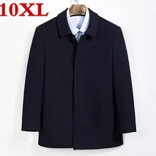 Новые Большие размеры 8XL 7XL пальто мужские зимние модные мужские пальто шерстяные качественные толстые теплые пальто мужские шерстяные пальто