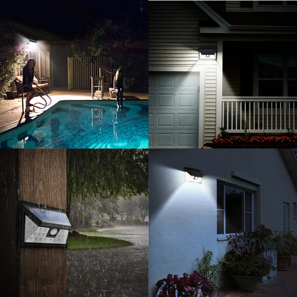 Mpow 24 LED Solar Light Outdoor Wireless Motion Sensor Wall Lamp 124Pcs Waterproof Security Lights Luz Solar Led Para Exterior (7)