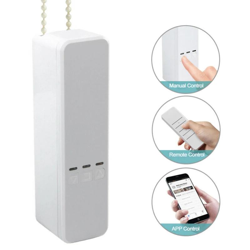 Controlador de persiana enrollable con WiFi, Motor de persiana enrollable con Control de voz, Aplicación portátil estándar para Reino Unido, EE. UU., AU y UE, funciona con Alexa y Google