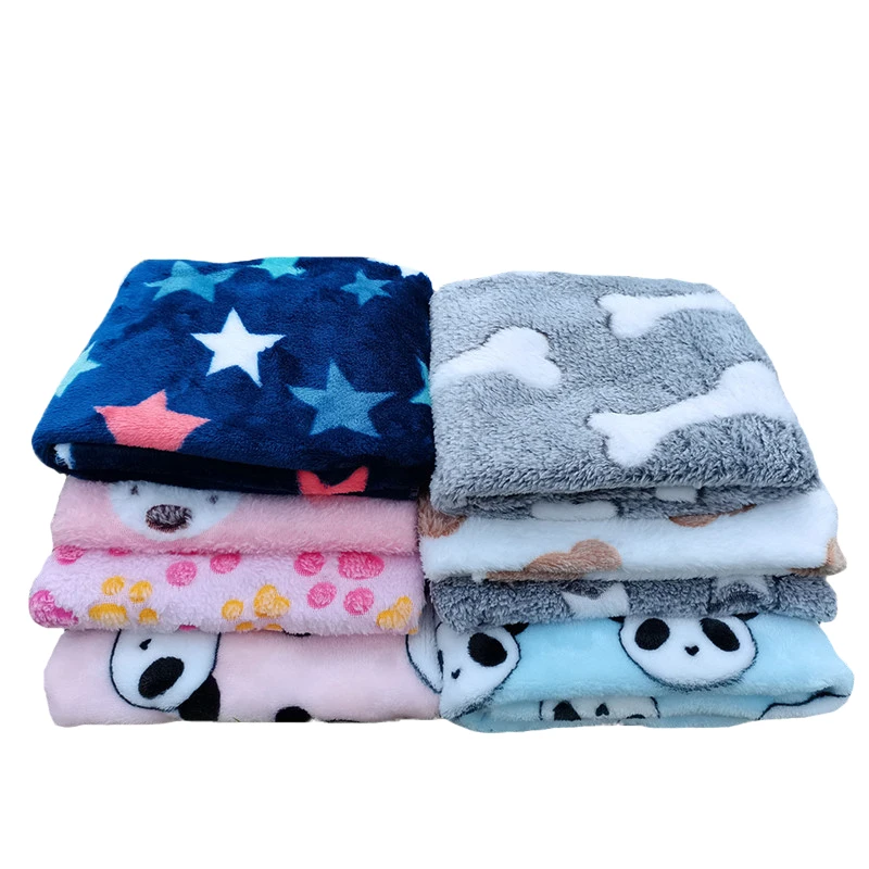 Мягкая флисовая подкладка для домашних животных одеяло спальный коврик щенка