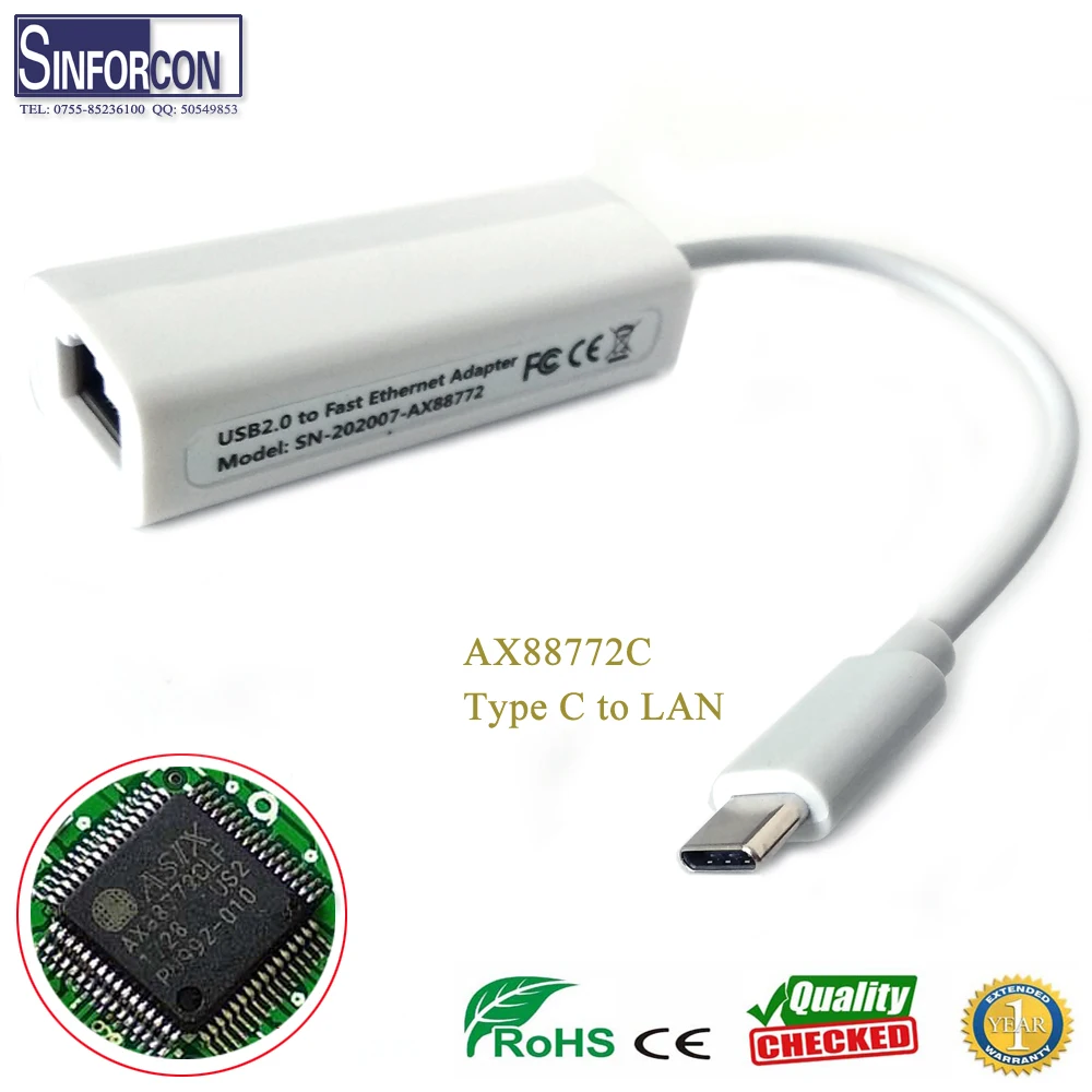 Câble adaptateur micro USB vers LAN, pour Android TV Box STB Tiguan Firmware Upgrade ata b2 VW IPC SBC, AX88772