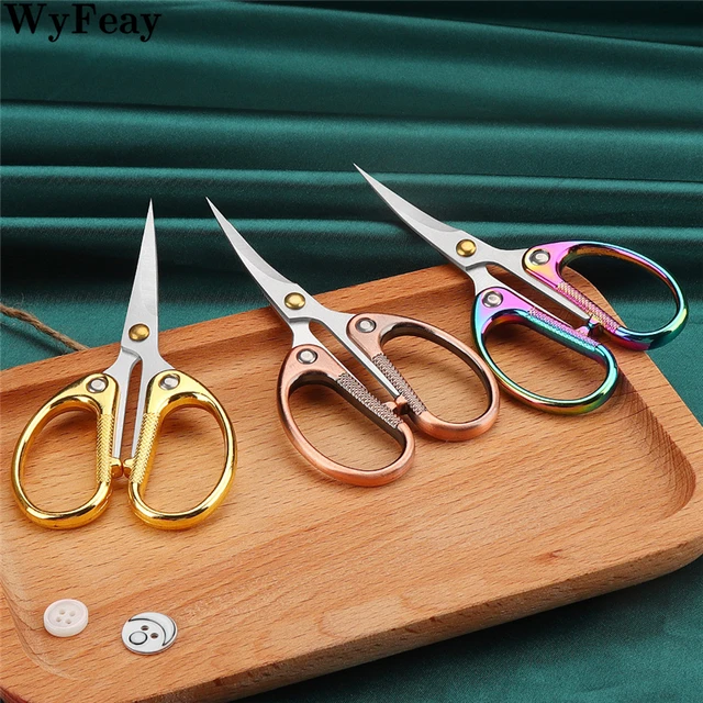 Small Embroidery Scissors Cross Stitch Knitting Sewing Scissors with  Leather Cover for Needlework DIY Craft Scissors - AliExpress