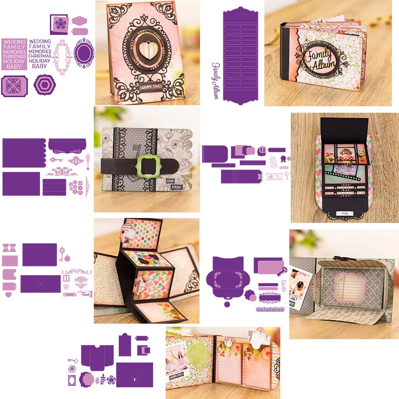 Карманные мини рамки альбомы планшетоны металлические режущие штампы для