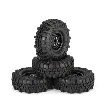 

4Pcs AX-4020 1.9 Inch 110mm Rubber Tires Tire with Metal Wheel Rim Set for 1/10 Traxxas TRX-4 SCX10 RC4 D90 RC Crawler Car Tires